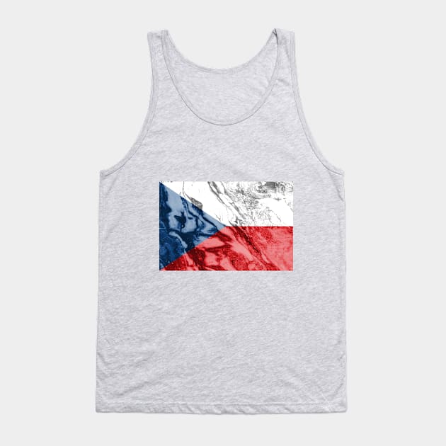 Flag of the Czech Republic - Marble Texture Tank Top by DrPen